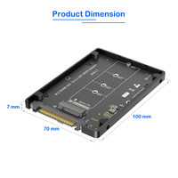 Adaptor M.2 NVMe M-Key ke U.2 SFF-8639 dengan Enclosure Pembuang Panas, Mengubah SSD M.2 NVMe menjadi Drive U.2 2.5" untuk Server