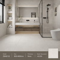 Azulejos de Porcelana Modernos con Aspecto de Mármol Brillante de 800x800 mm, Resistentes al Desgaste, para Pisos y Paredes Interiores de Villas, Apartamentos y Escuelas