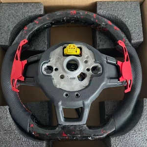 Volant en fibre de carbone forgé pour Volkswagen <span class=keywords><strong>Golf</strong></span> 6 MK 6 <span class=keywords><strong>Golf</strong></span> 7 MK 7 MK 7.5 R <span class=keywords><strong>GTI</strong></span> VW <span class=keywords><strong>Golf</strong></span> 7.5 R Volant de voiture à LED - Product Image 6