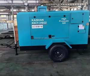 เครื่องอัดอากาศแบบสกรูเคลื่อนที่ 110 แรงม้า 80 กิโลวัตต์ 22 บาร์ พร้อมเครื่องยนต์ดีเซลยูชัย สำหรับงานเจาะหลุมลึกในเหมืองหิน - Product Image 2