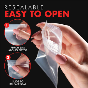Bán Buôn Túi Zip Poly Trong Suốt Có Thể Đóng Lại Nhiều Kích Cỡ, Túi Khóa Kéo Có Khóa Kéo Trong Suốt Có Thể Khóa Lại Logo Theo Yêu Cầu - Product Image 4