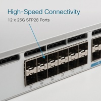 Kedatangan Baru C9300X-12Y-A Managed Switch 12 Port 25GbE Network Advantage 1.4Tbps Stackable