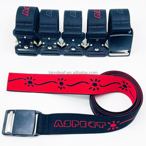 3.8CM Özel Logolu Polyester Kauçuk Kanvas Kumaş Dokuma Jakarlı Elastik Esnek Kemer Manyetik Tokalı Capeesh Kayak Kemeri Erkekler İçin - Product Image 1