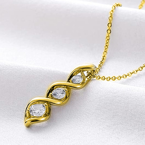 Collar con Colgante de Espiral Molecular para Mujer, Joyería Creativa de Moda - Product Image 3