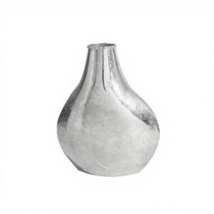 Unique Decorative Modern Eco-Friendly Brass <b>Aluminium</b> Silver Flower Vase Large Nordic Wedding Event Tabletop Centerpieces - Product Image 1