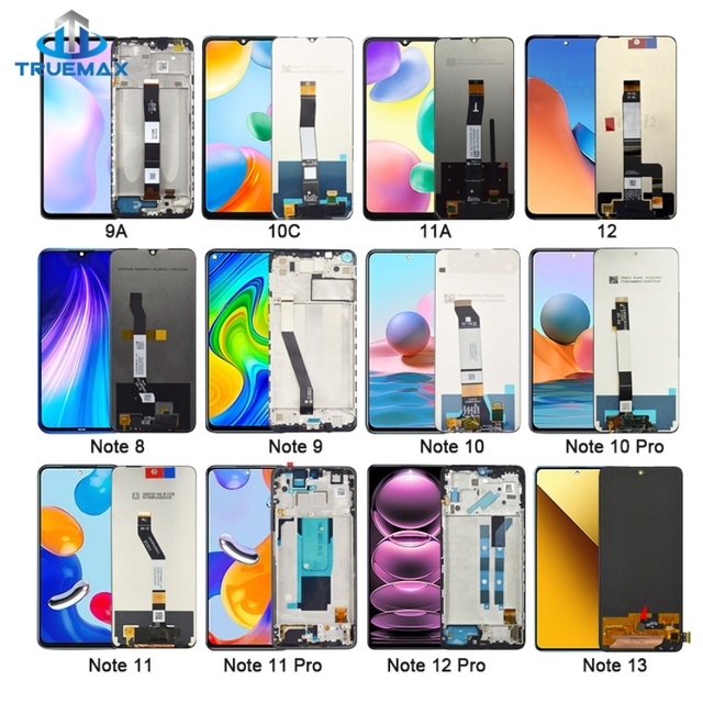 Original Lcd Amoledfor  Redmi Note 4 5 7s 8 Not 10 Pro 11 Plus 11t Note11s 12 4g 5g Display Replacement Screen with Frame