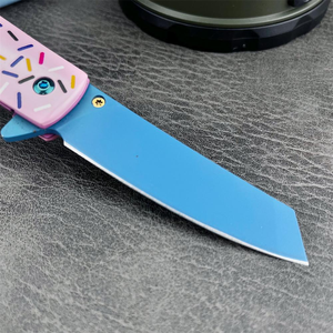 Couteau pliant coloré haute dureté pour camping, survie, fruits, usage domestique, couteau de poche portable, qualité industrielle OEM - Product Image 4
