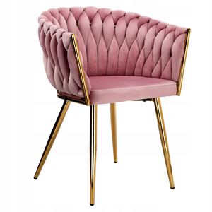 Luxury Tufted Velvet Dining Armchair Upholstered Accent <b>Chair</b> with Gold Metal Legs Modern Home Hotel Apartment Furniture - Product Image 5
