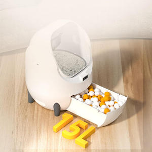 Bac à litière autonettoyant pour chat, espace intérieur de 80L, bac à déchets de 15L, commande par application, <span class=keywords><strong>robot</strong></span> pour plusieurs chats - Product Image 2