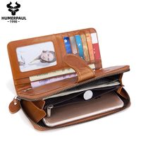 Dompet Wanita Kulit Asli HUMERPAL, Dompet Koin Wanita Branded Mewah, Dompet Panjang Wanita, Dompet Clutch Mewah