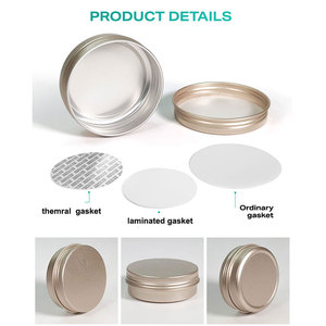 0.5Oz 1Oz 2Oz 15Ml 30Ml 60Ml 80Ml 180Ml Vòng Matte Vàng Kim Loại Tin Có Thể Mỹ Phẩm Bao Bì Nhôm Jar - Product Image 4