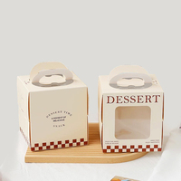 Vente en gros de boîte à gâteau avec logo personnalisé de conception libre personnalisée mini boîte à cupcake transparente/emballage de chocolat avec fenêtre transparente