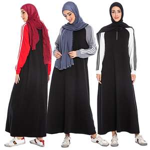 6192 # moda invierno cerrado Abaya túnica ropa islámica mujeres musulmanas ropa deportiva Dubai Abaya - Product Image 2