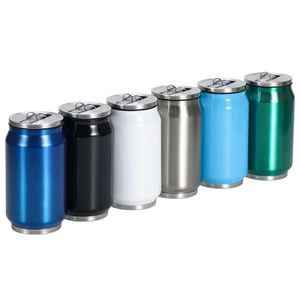 Vaso Térmico Personalizado de 12oz/17oz al por Mayor, Aislado al Vacío, Simple, para Bebidas Frías y Calientes, Tipo Lata, para Coche, con Pajita - Product Image 3