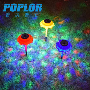 Poplor Solar Garden <b>Lights</b> <b>LED</b> RGB Color Changing Outdoor Lawn Lamp With <b>Light</b> <b>Sensor</b> Water Resistant - Product Image 1