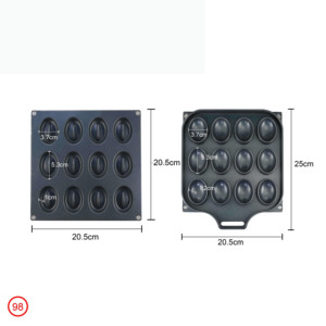 Máy làm bánh quế hạt cà phê di động dành cho mục đích kinh doanh; Thiết bị thực phẩm điện nhỏ gọn, cao cấp, có bề ngoài sang trọng, làm nóng hai mặt, chống dính - Product Image 4