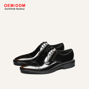 OEM Custom Business Formal Casual Breathable Comfort Engraving Lace-Up Waterproof Shock Resistant Oxfords Men's Shoes Autumn - Product Image 1