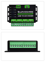 Convertidor RS485 USB de 4 Vías de Grado Industrial, Carcasa Metálica de 86x48x27mm, Módulo de Comunicación Serial, Protección Contra Sobretensiones/ESD, 1200m
