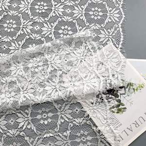 Tessuto in Pizzo Chantilly con Ciglia, Elegante e Sensuale, in <span class=keywords><strong>Tulle</strong></span> Morbido, per Abiti da Sposa e Copritavola - Product Image 1