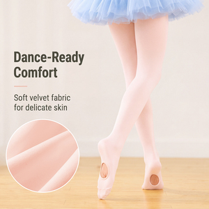 Collants de danse souples 60D convertibles pour filles et femmes, idéaux pour la pratique du ballet et de la gymnastique - Product Image 2