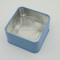 Vente en gros Récipients métalliques recyclables personnalisés Petites boîtes carrées en fer blanc gaufré pour l'emballage de barres de savon shampooing