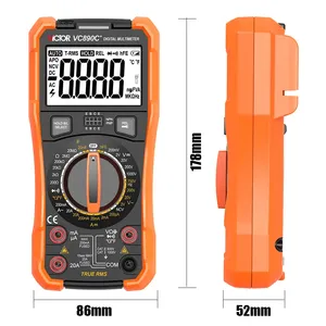VICTOR Ruoshui VC890C+ VC890D 2024 New Version Digital Multimeter, 1999 Counts True RMS, Max 20A AC/DC Current Multimetro - Product Image 4