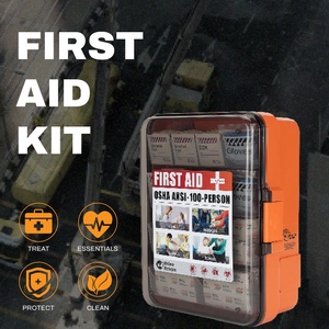 Rinoceronte Kit di sopravvivenza scatola medica all'aperto ABS PP montaggio a parete Kit di pronto soccorso per ufficio sul posto di lavoro industriale - Product Image 1