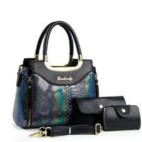 Sac à main femme tendance 2026 en similicuir PU imprimé alligator, léger, imperméable, forme seau, avec bandoulière – Grande Vente