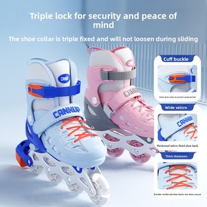 Venta Directa de Fábrica, Patines en Línea Profesionales para Principiantes, Unisex, de Cuatro Ruedas, Sin Luces, Ajustables, Juego Completo de PU - Product Image 2