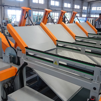 Scie à panneaux circulaire automatique FENGKAI SF8005 à 5 têtes, haute performance, pour la production de planches de palettes EPAL, avec PLC, CE, ISO