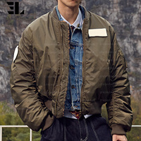 Veste bomber réversible en fausse fourrure léopard LARSUR Custom Factory, veste tactique utilitaire courte, veste de pilote en nylon satiné MA 1 MA-1