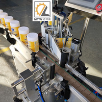 Máquina Etiquetadora Automática MTW para Botellas Redondas, Etiquetas Autoadhesivas para Frascos de Polvo y Botellas de Gránulos