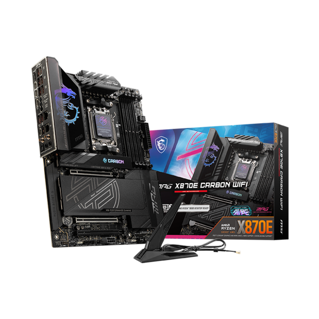 MSI MPG X870E CARBON WIFI AM5 Socket AMD 9000 CPU DDR5 USB4 Port PCIE 5.0 WIFI 7 5G Gaming AI PC Motherboard X870 Mothoerbaords