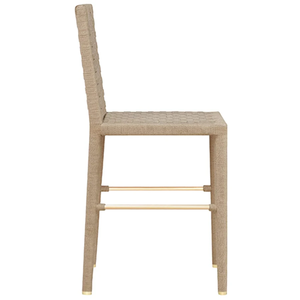 Tabouret de bar Burbank en osier/rotin/canne, brun naturel, durable, pour bar à domicile et salle à manger - Product Image 3