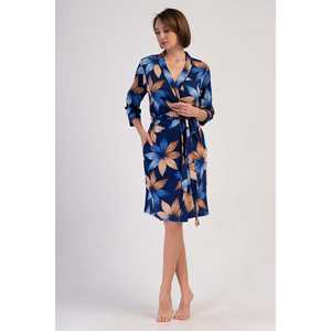 ชุดคลุมอาบน้ำผู้หญิงหรูหรา แขน 3/4 มีกระเป๋า ผ้าสแปนเด็กซ์ระบายอากาศ ชุดนอนพิมพ์ลายฤดูหนาว ไซส์ใหญ่ สายเดี่ยว ออกแบบเซ็กซี่ รับสกรีนโลโก้ - Product Image 4