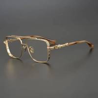 Lunettes de lecture artisanales en titane et acétate, style punk diamant, fabrication haut de gamme, usine de Shenzhen, Chine