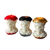 Wohndekor Geschenk für Partys Kreative Handgemachte Halloween-Totenkopf-förmige Sojawachs-Duftkerzen