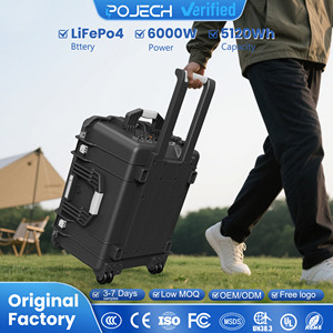 สถานีไฟฟ้าพกพา 5000W/6000W แบตเตอรี่ LifePO4 เครื่องกำเนิดไฟฟ้า MPPT EU สำหรับใช้ในบ้าน รถยนต์ พลังงานแสงอาทิตย์ 110V/220V - Product Image 1