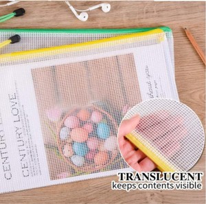 Nhựa Ví 10pcs A3 Zip khóa túi lưới tài liệu Ví tài liệu thư mục nhựa túi dây kéo tập tin Ví - Product Image 3