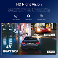 Nouvelle mini caméra embarquée 4K avec écran 3,16 pouces, GPS intégré, enregistreur vidéo 3 canaux avant et arrière 1K WiFi, incluant une caméra de tableau de bord