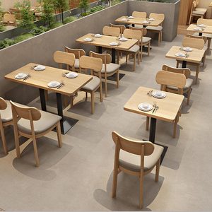 Juego de Mesa y Sillas de Comedor Modernas para Hotel, Cafetería, Pizzería, Restaurante, Sofá y Sillas con Respaldo - Product Image 3