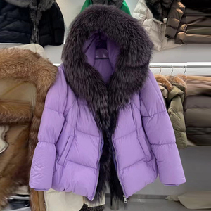 <span class=keywords><strong>Veste</strong></span> d'hiver de luxe pour <span class=keywords><strong>femme</strong></span> avec capuche en vraie fourrure de renard, <span class=keywords><strong>grande</strong></span> <span class=keywords><strong>taille</strong></span>, doudoune en duvet de canard blanc, parka de créateur, vêtements épais et fourrés - Product Image 3
