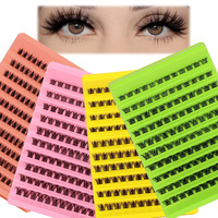 Extensions de cils DIY style européen, faux cils en grappe, naturels, effilés, volume intense, cils inférieurs segmentés, bande de maquillage 40P