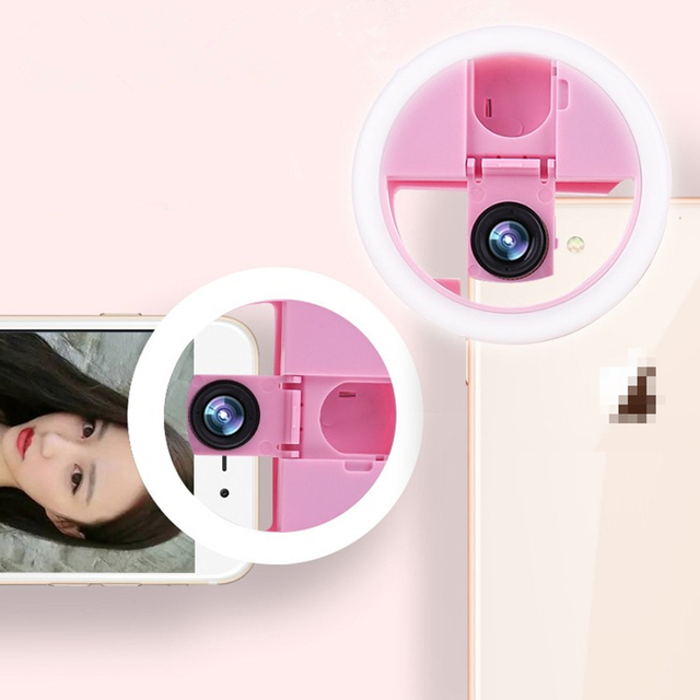 High Quality HD 0.63X Wide-angle Lens Mobile Phone Fill Light LED Ring Light Live Photography Beauty Self-timer Lamp