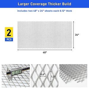 Kerty Steel Expanded Metal Sheet 48 x 24 Inches 11 Gauge Cold Rolled <b>For</b> BBQ <b>Grill</b> - Product Image 2