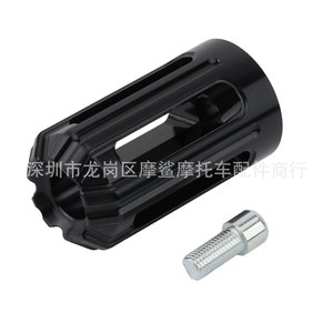 หัวเกียร์มอเตอร์ไซค์แบบเจาะรู ขนาด 54 มม. สีดำเคลือบเงา สำหรับ Harley Davidson Dyna Fat - Product Image 5