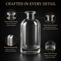 Bouteille diffuseur d'arômes en verre cylindrique de luxe vide de 100 ml avec bouchon en liège pour le stockage d'huiles essentielles et de liquides parfumés
