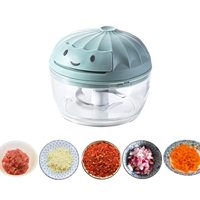 2025 Manual makanan prosesor sayuran Chopper portabel tangan tarik tali bawang putih Mincer pemotong bawang putih untuk sayuran
