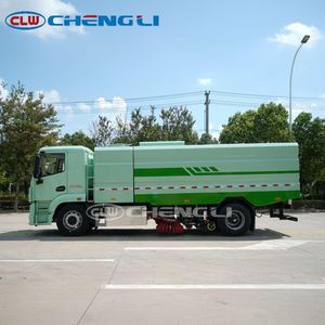 Camion balayeuse électrique à énergie nouvelle Clw 18 tonnes avec batterie de 281,9 kWh, capacité de 8 m³ pour l'eau et la poussière, pour le nettoyage routier - Product Image 4