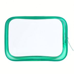 Customized <b>Transparent</b> Waterproof Make up <b>Bag</b> Portable PVC Plastic Cosmetic <b>Makeup</b> Zipper for Vacation Travel - Product Image 4